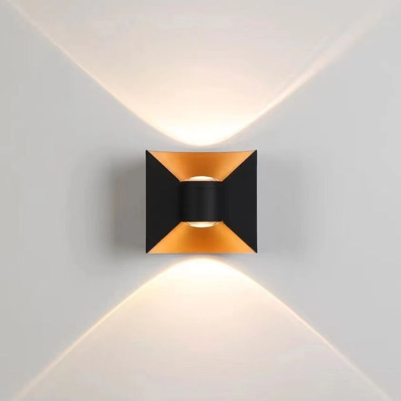 6W arc applique murale LED étanche applique murale prix usine noir et blanc logement jardin ménage lumières décoratives