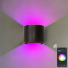 RGBW APP Control semi-circulaire IP65 applique murale étanche décorative colorée applique murale intelligente