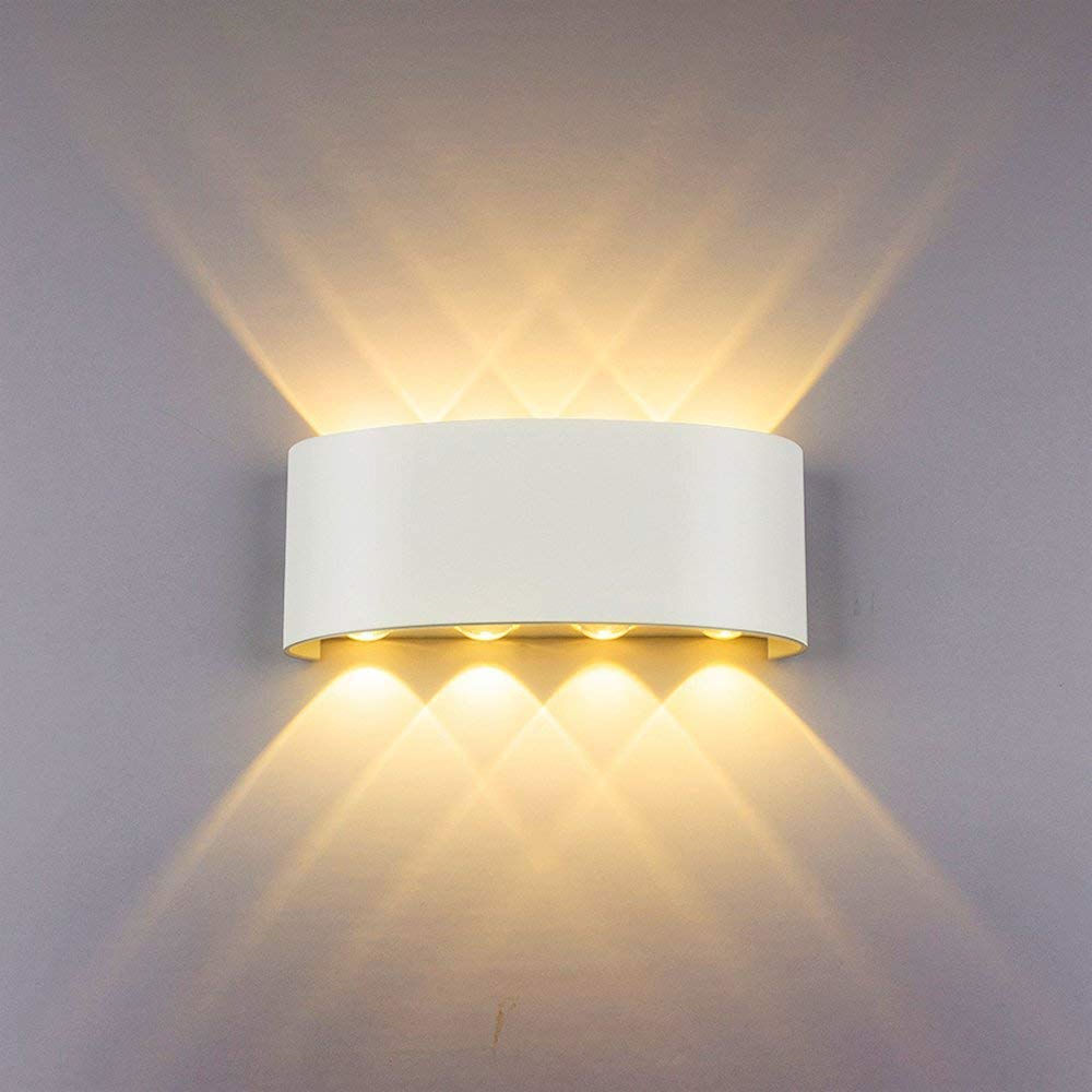 4W 6W 8W 10W 12W ovale haut et bas extérieur étanche applique murale étanche IP65 extérieur applique murale porche jardin lumière