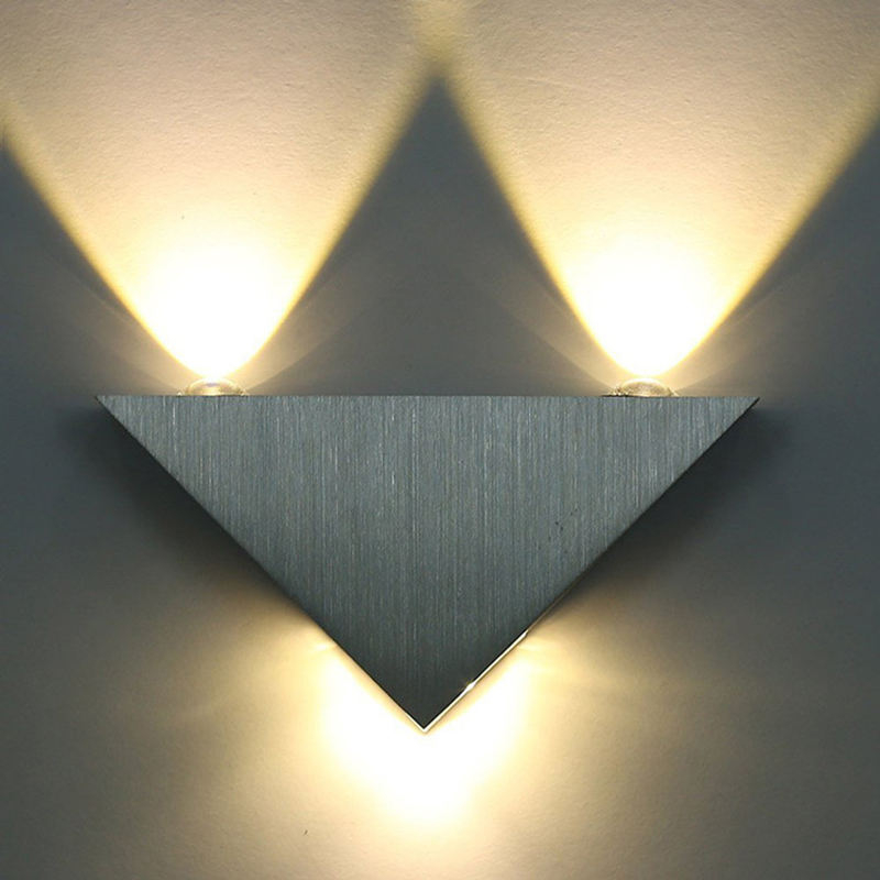 Meilleure vente applique murale triangle led créative moderne 3W 9W pour éclairage intérieur