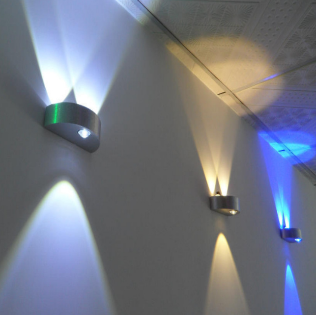 3w style unique demi-cercle LED Applique Murale En Aluminium Up Down Appliques pour La Maison Chambre Chevet Couloir Salon