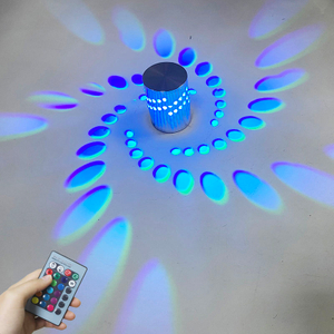 3W RGB fleur mur LED lampe murale à distance veilleuse spirale trou LED belle lampe murale décorative 