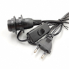 1.8 m E14 gradateur support de Base de lampe cordon d'alimentation câble électrique gradateur interrupteur cordon pour lampe de sel de l'himalaya prise ue 303 2 pièces