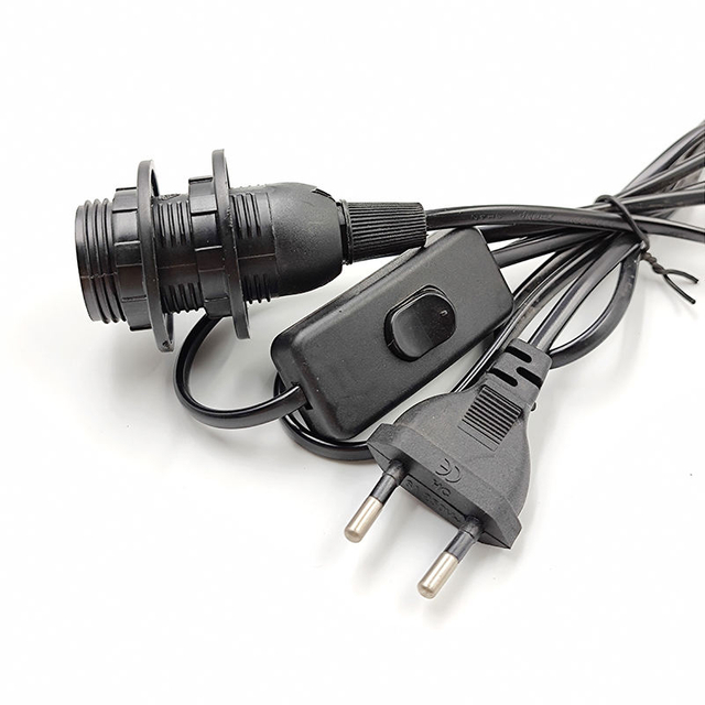 1.8 m E14 gradateur support de Base de lampe cordon d'alimentation câble électrique gradateur interrupteur cordon pour lampe de sel de l'himalaya prise ue 303 2 pièces
