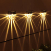 Blanc chaud LED Solaire Lampe Chemin Escalier Extérieur Jardin Lumières Énergie Solaire Balcon Lumière Décoration pour Patio Escalier Clôture marchandises