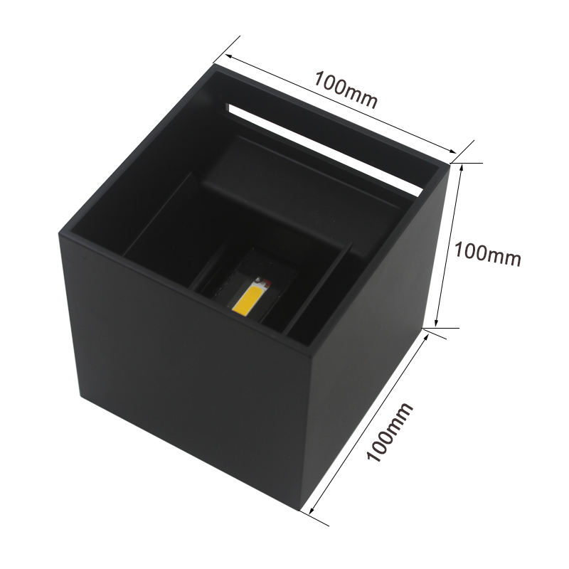 Capteur de mouvement 12W mur LED lumière extérieure étanche IP65 porche jardin applique décoration éclairage Dimmable CubeCOB marchandises