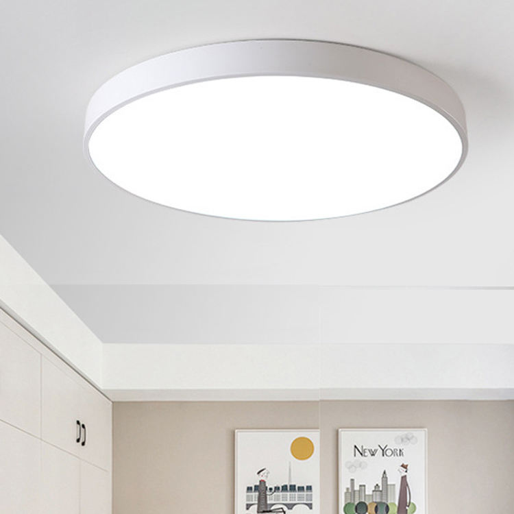 Éclairage à la maison de salon de chambre à coucher monté en surface moderne plafonnier noir rose rond, plafonnier à led, plafonnier à led