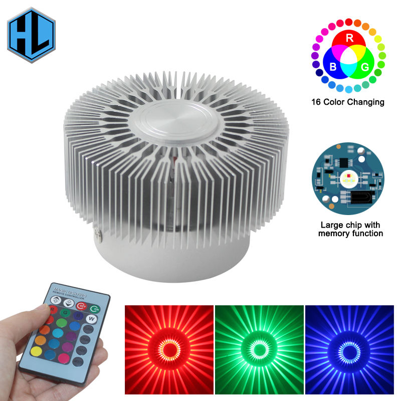 12 couleurs 3W LED applique murale en aluminium éclairage LED applique murale AC85-265V luminaire de Design d'intérieur pour barre décoration d'éclairage mural
