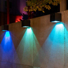 Nouvelle applique murale solaire extérieur jardin applique murale ménage carré veilleuse lampe à économie d'énergie étanche