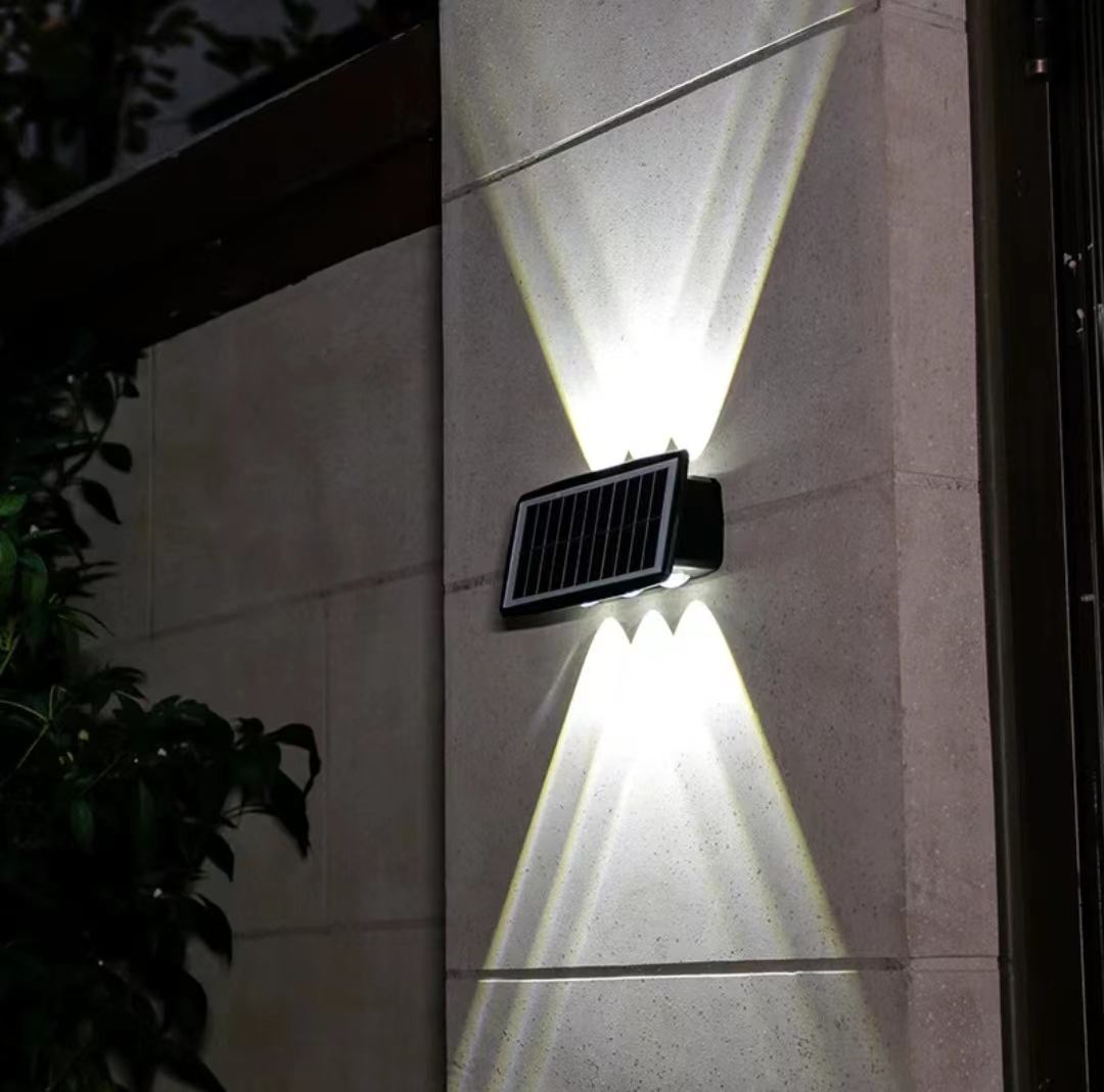 6LED applique murale solaire extérieure étanche LED appliques murales pour cour rue paysage jardin décor lampe solaire applique murale extérieure
