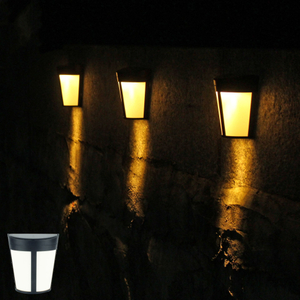 Noir Transparent vers le bas solaire applique extérieure étanche ménage jardin terrasse balcon atmosphère décor lumière