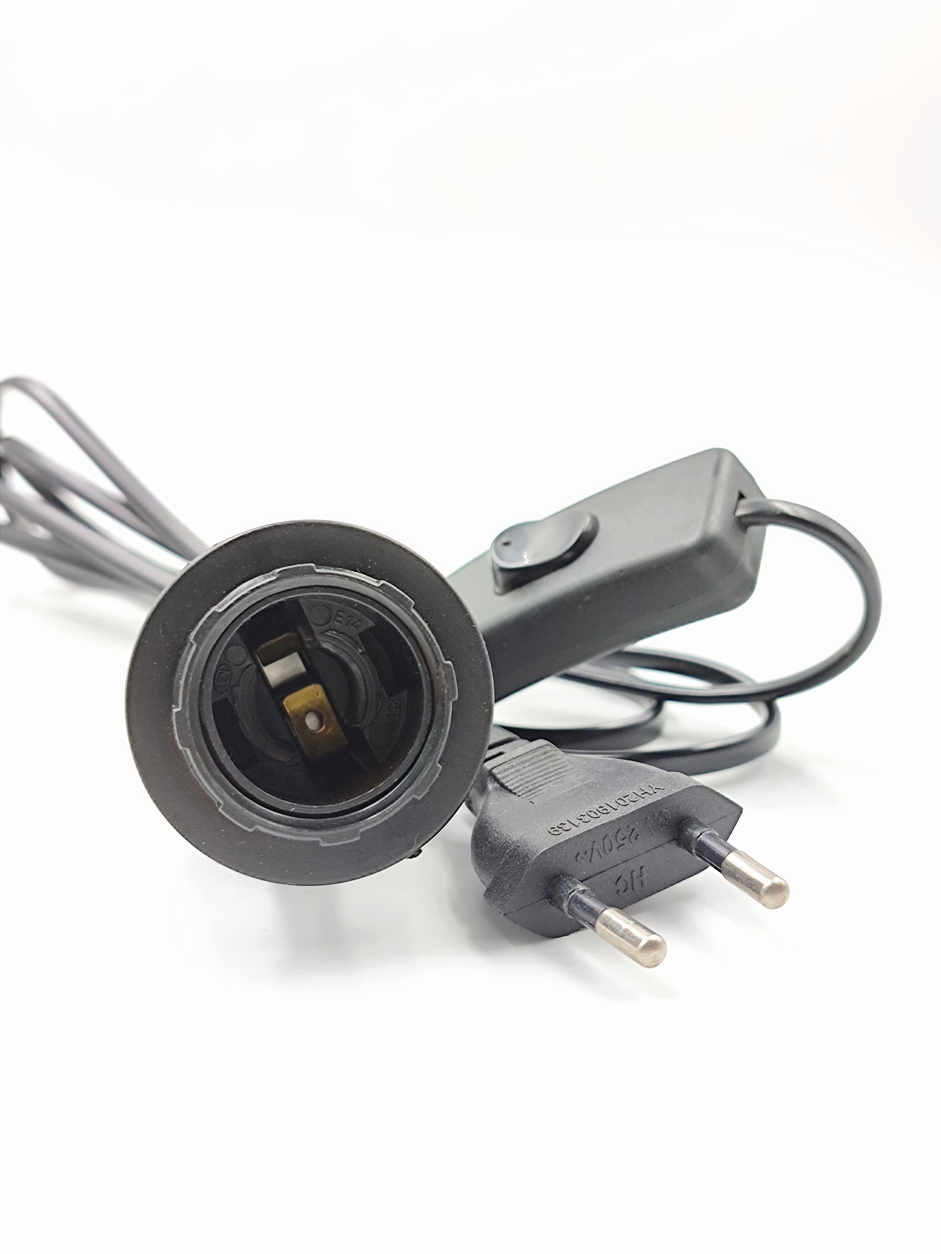 Douille CE porte-ampoule pied de lampe en plastique E14 anneau en plastique prise ronde 301 interrupteur gradateur 303 interrupteur prise de lampe au sel de l'himalaya