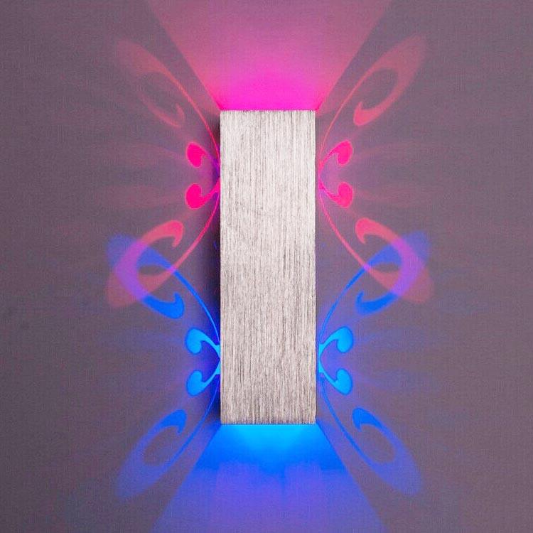 Lampe en aluminium de haute qualité 6W applique murale pour intérieur 2W papillon appliques avec télécommande veilleuse led mur de chevet 