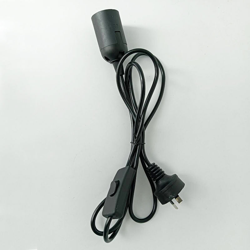 Matériau Support de lampe étanche E27 Plastique Noir Blanc PVC Style Caoutchouc Couleur Vis Origine Fer Cooper E27 support d'ampoule