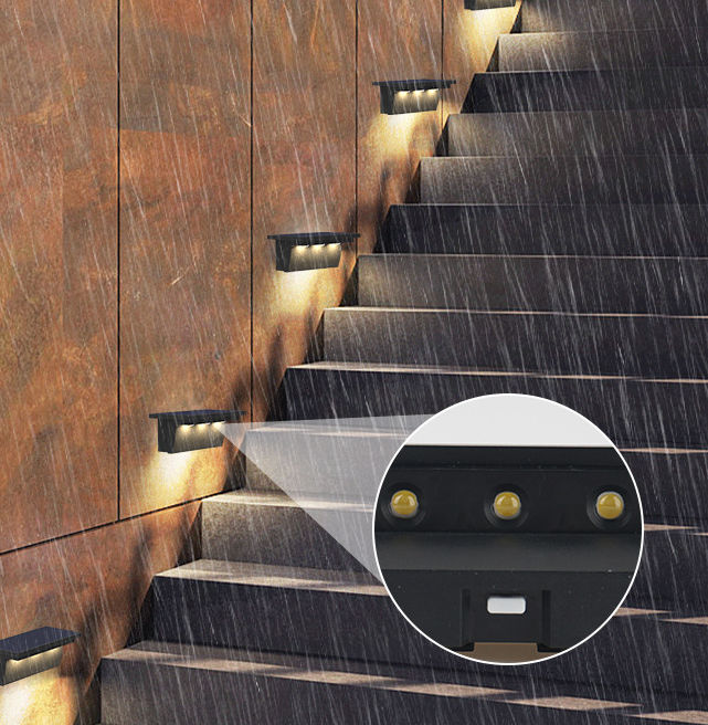 Lumière solaire étanche contrôle de la lumière intelligente lampe de lumière du soleil extérieure pour jardin rue paysage balcon décor applique solaire