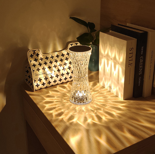 16 Couleur Veilleuse Dimmable Lampe de Bureau Led Lampe de Table Shinning Touch RVB avec Télécommande Lampe Cristal Charge LED Lampe de Bureau Projecteur Romantique 
