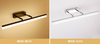 Lumières LED phares de miroir en aluminium 9 W Angle réglable rotatif trois températures de couleur appliques salle de bain intérieure lumière