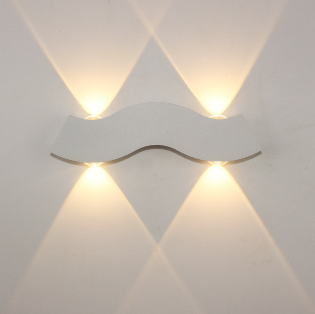 Nordic étanche IP65 4W applique simple led salon fond applique hôtel hall couloir éclairage haut et bas lumière