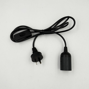 1.8M EU gradateur cordon d'alimentation câble E27 socles de lampe prise ronde avec interrupteur fil pour lustre E14 porte-ampoule lampe 220V 110V