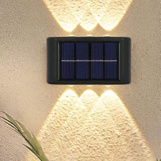 4LED 6LED haut et bas applique murale solaire décoration extérieure jardin cour maison applique murale étanche lumineuse extérieure