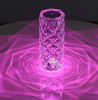 Lampe de bureau romantique Lampe de bureau d'hôtel Lampe de bureau chaude Touch Rose RVB Télécommande Lampe de table Cristal Charge LED Bande Rose Lampe Romantique 16 Couleur Veilleuse