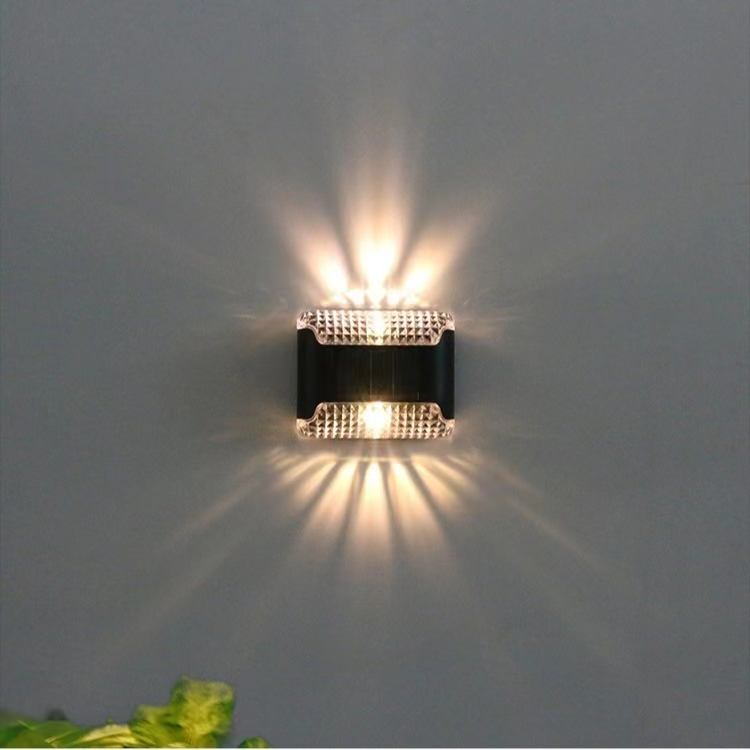 Transparent haut et bas solaire applique extérieure étanche ménage jardin terrasse balcon atmosphère décor lumière