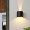 6W 12W lumière LED décorative moderne semi-circulaire étanche applique extérieure haut et bas angle d'éclairage mural lumière réglable