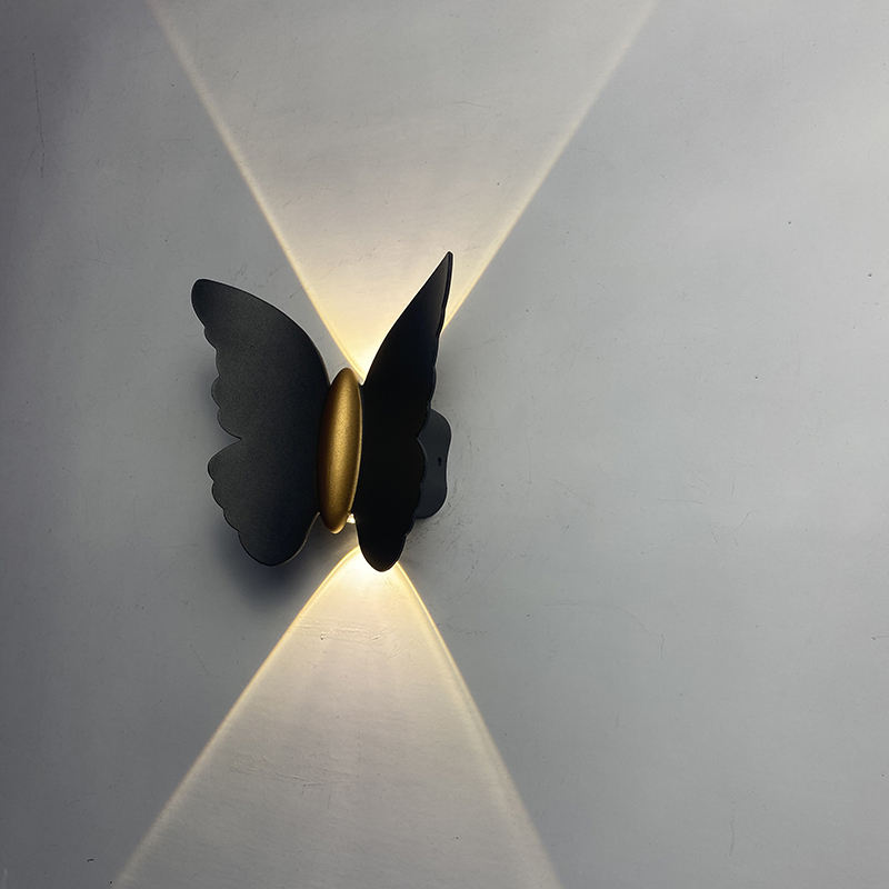 Applique murale extérieure en forme de papillon 6w IP65 étanche pour la lumière décorative de jardin
