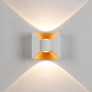 6W 12W Bow applique murale LED étanche applique murale jardin ménage lumières décoratives prix usine boîtier noir et blanc