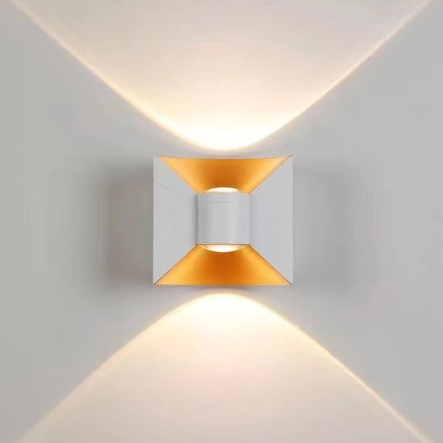 6W 12W Bow applique murale LED étanche applique murale jardin ménage lumières décoratives prix usine boîtier noir et blanc