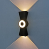 6W Led étanche extérieur haut et bas éclairage jardin corne forme IP65 loft applique extérieure led applique murale moderne