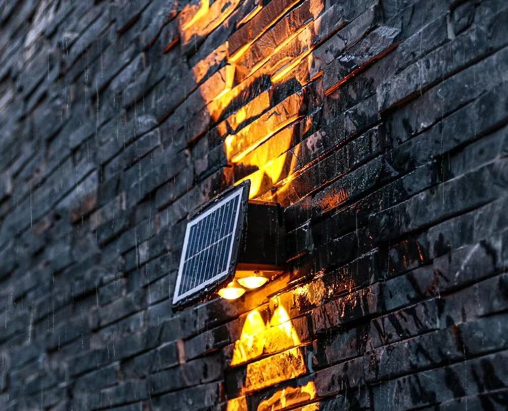 4LEDSolar Applique Murale Extérieure Étanche LED Appliques Murales pour Cour Rue Paysage Jardin Décor Lampe Solaire Extérieure Applique Murale