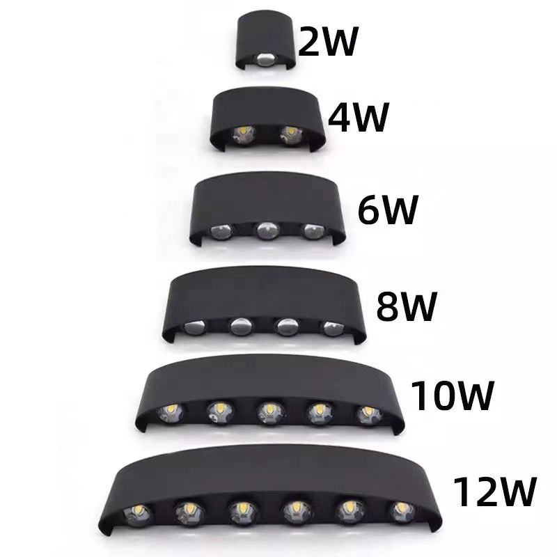 À l'extérieur réglable vers le bas étape couloir Cube cylindre jardin hôtel étanche Cob mur LED lampes 220V éclairage haut et bas