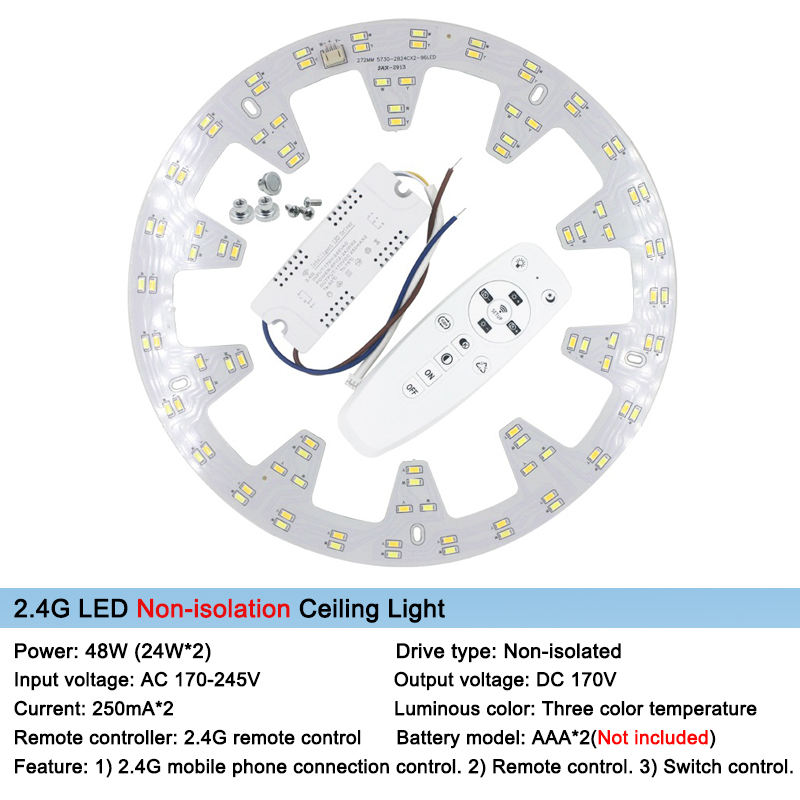 Surface de Source lumineuse de remplacement intelligente 2.4G pour plafond de lustre télécommandé led vers le bas contrôleur de plafonnier
