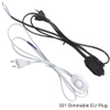 Câble de ligne 303/304/317/301 cordon d'alimentation gradateur/interrupteur à Double bouton fil de prise ue pour ampoule LED/lampe de bureau luminaire USA