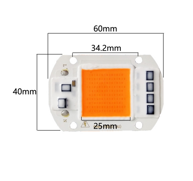 Puce de croissance led à spectre complet haute puissance 20W 30W 50W pour l'éclairage de croissance des plantes d'intérieur