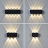 4W 6W 8W 10W nouvelle applique murale extérieure étanche noire haut et bas lumières murales fabriquées en chine lumière LED haut et bas