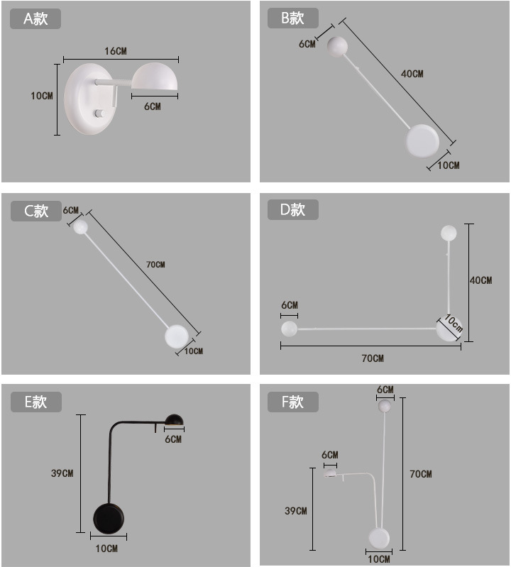 NOUVEAU art Dots applique murale moderne LED salon applique nordique créatif allée luminaires noir blanc moderne applique