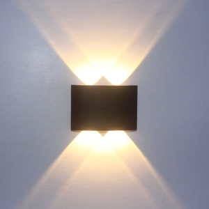 Lampe de mur LED ovale noire 4W éclairage extérieur imperméable d'applique de porche de jardin