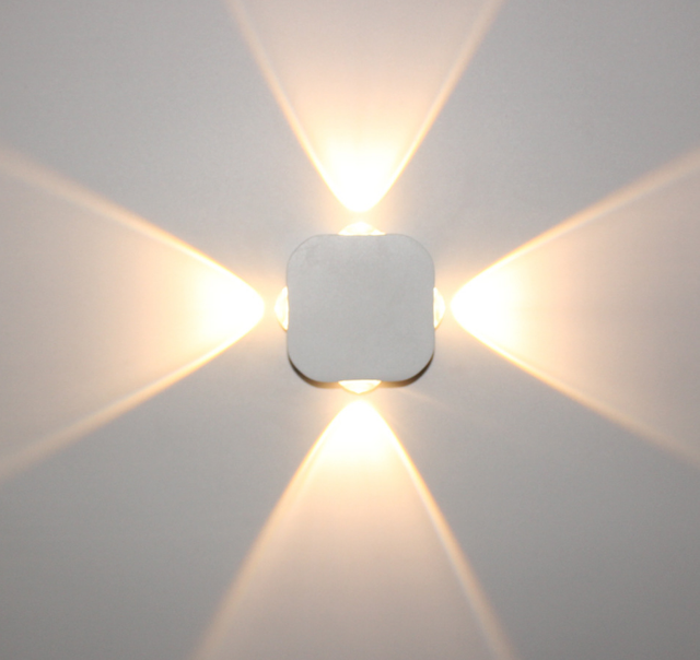 Applique murale LED extérieure 4W haut et bas en aluminium applique murale jardin LED
