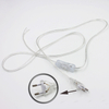 Câble 0.75mm 2 lignes 1.8m cordon d'alimentation marche-arrêt pour lampe à LED avec interrupteur à bouton ue/US prise lumière commutation rallonge de fil Transparent