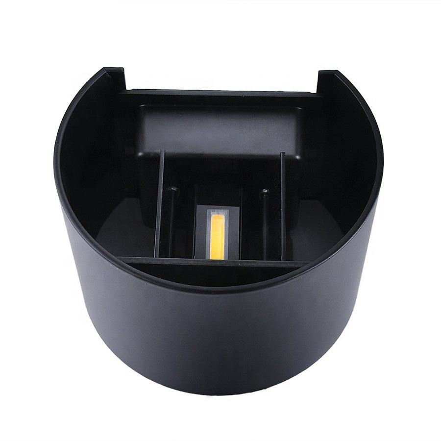 Conception de demi-cercle étanche led applique murale 6W éclairage extérieur avec luminaires à prix direct usine appliques lampe applique