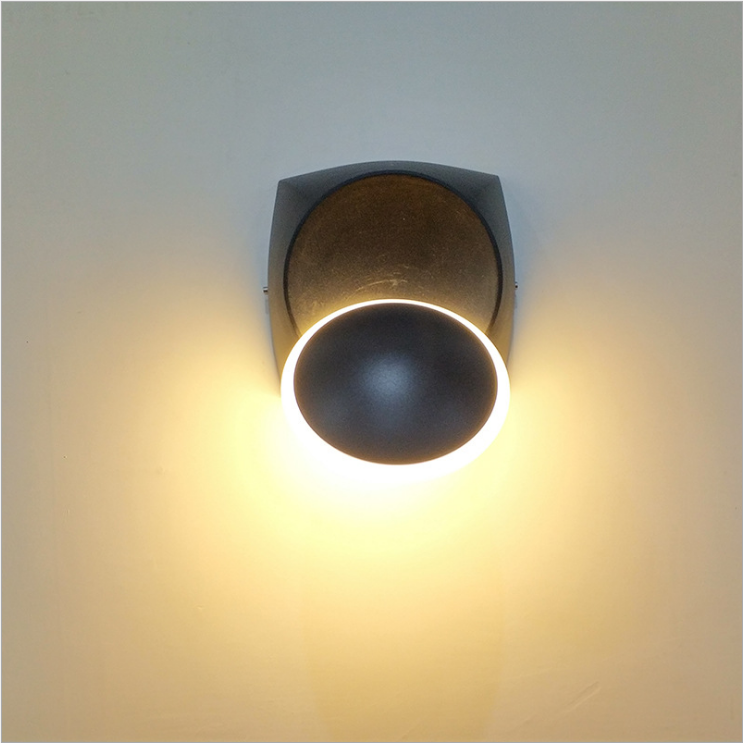 Décoration d'intérieur lampe de chevet réglable blanc noir applique murale ronde 360 ​​degrés avec prix d'usine