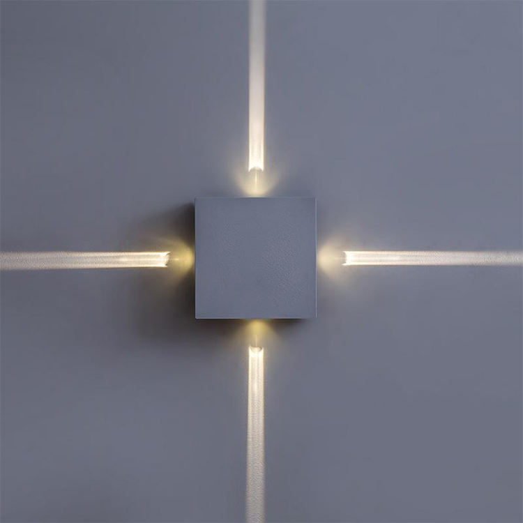 Bonne qualité argent carré led mur lmap loft applique lampe prix usine éclairage intérieur moderne