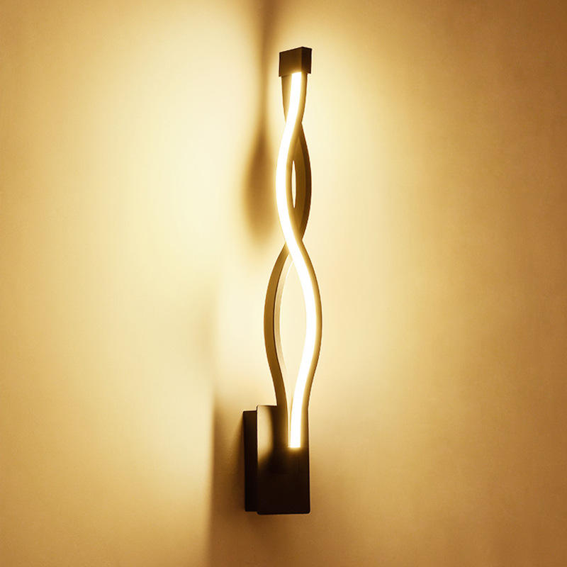 LED wandlamp éclairage domestique moderne décoration applique murale tricolore 2.4G gradation télécommande lumières en aluminium