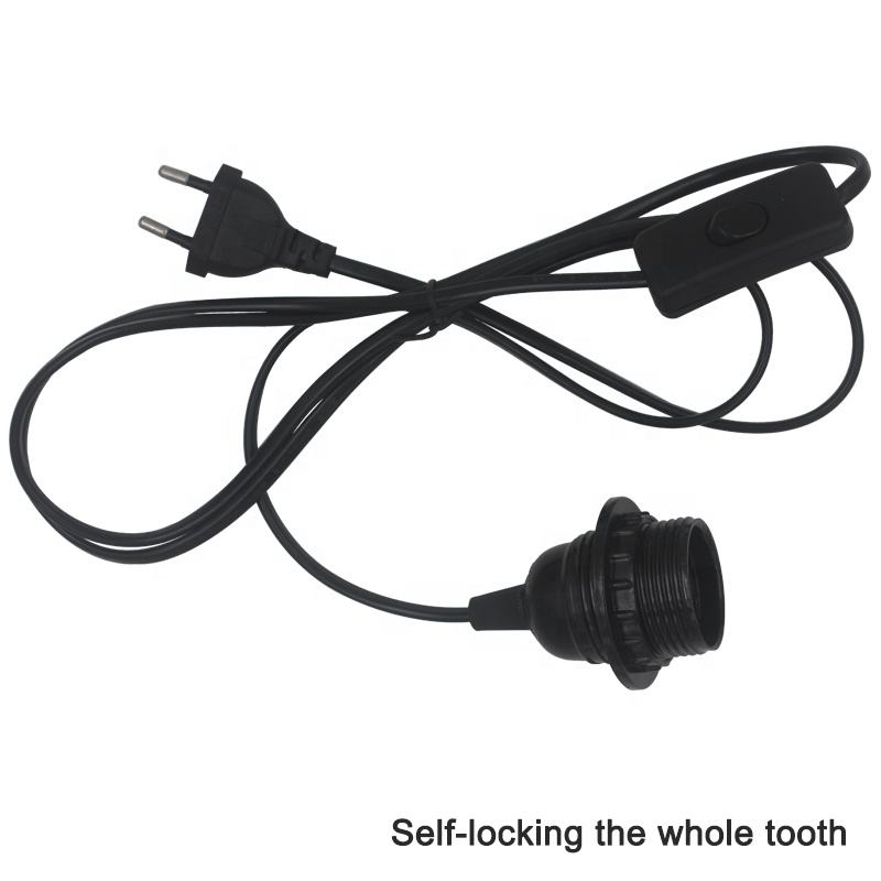 1.8 M cordon d'alimentation câble E27 suspension support de lampe EU Plug 303 interrupteur 250V 4A pour lampe suspendue douille d'ampoule LED ménage approprié