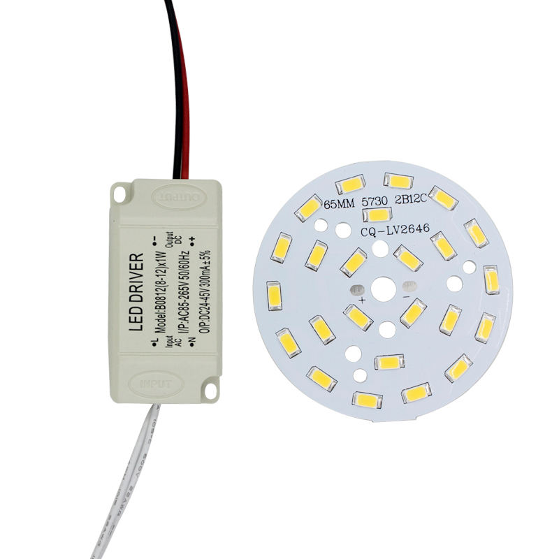 3W 5W 7W 9W 12W 15W 18W 24W SMD5730 puce à diode électroluminescente + coque en plastique LED alimentation du pilote pour plafonnier LED