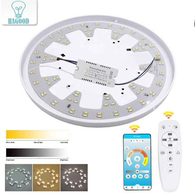 Surface de Source lumineuse de remplacement intelligente 2.4G pour plafond de lustre télécommandé led vers le bas contrôleur de plafonnier