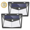 Lampe Solaire Extérieure Avec Capteur De Mouvement Applique Solaire 208 LED Éclairage De Jardin Étanche Avec Capteur Pour L'extérieur