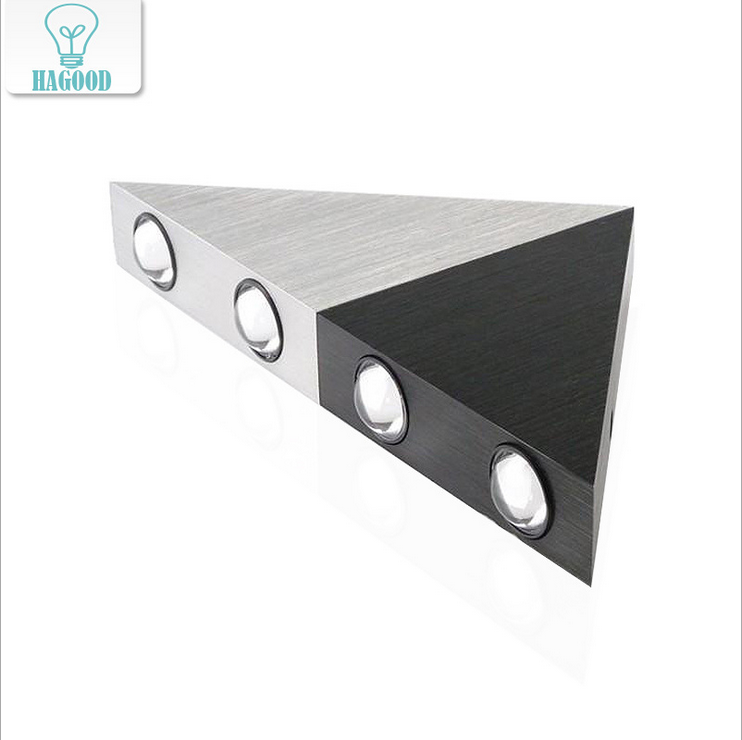 Approvisionnement d'usine LED grand triangle applique murale 5W aluminium couloir lumière KTV chambre salon fond décoration murale lampe